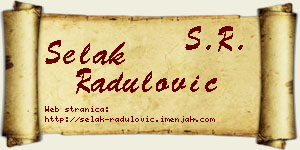 Selak Radulović vizit kartica